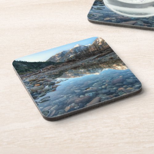 River Rock Pebbles Stream Mountain Landscape Beverage Coaster