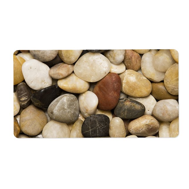 River Rock Stone Background - Customized Template Label (Front)