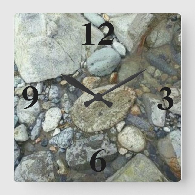 River Rock Wall Clock (Front)