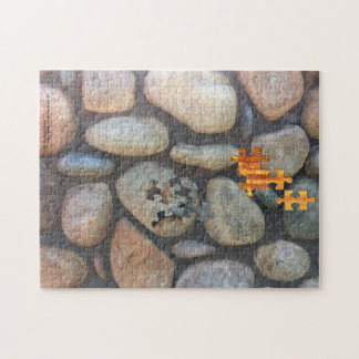River Rock Wall Close-Up Photograph Jigsaw Puzzle