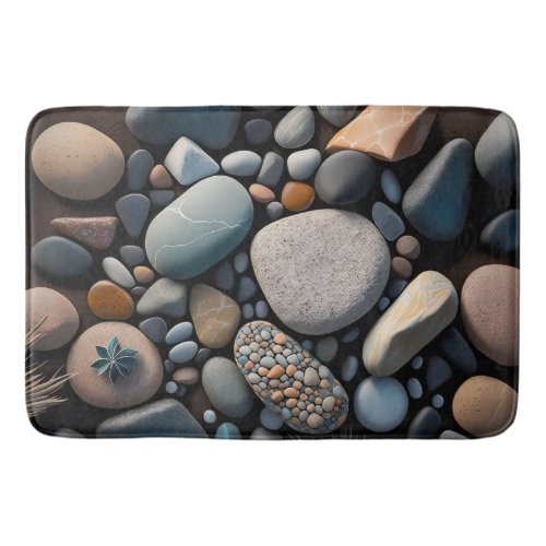 River Rocks 3D Graphic Bath Mat