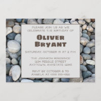 River Rocks Birthday Party Invitation