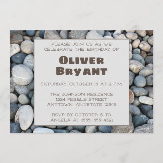 River Rocks Birthday Party Invitation