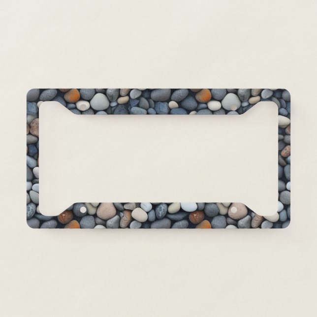 River Rocks License Plate Frame (Front)
