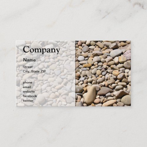 River Rocks Pebbles Business Card