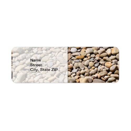 River Rocks Pebbles Label