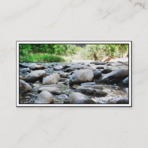Customizable River Rocks @ The Virgin River Business Card Templates