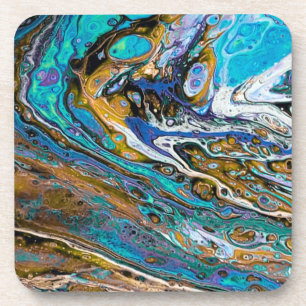 River Run water and stones abstract Beverage Coaster
