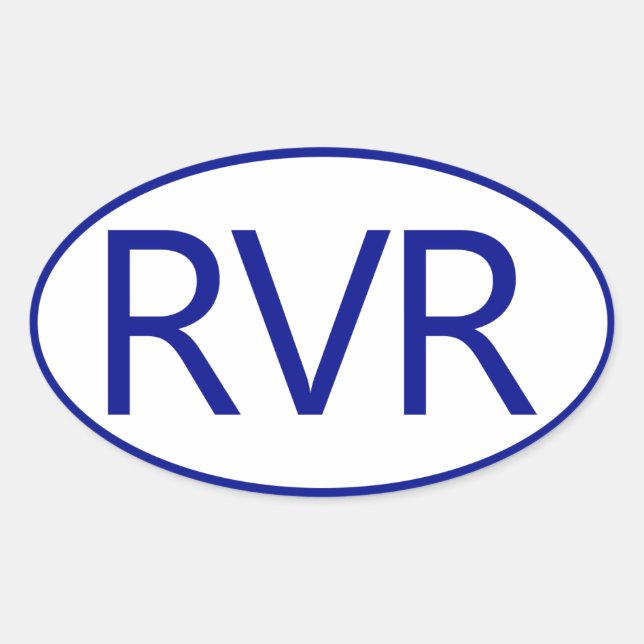 River RVR Oval Car Sticker (Front)