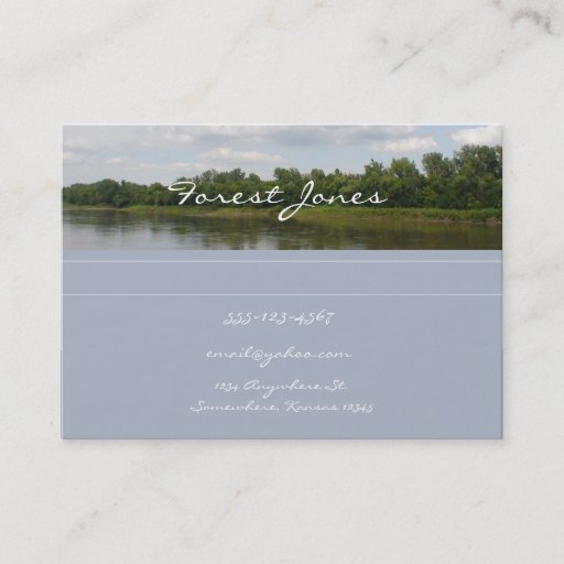 Customizable River Scene business card