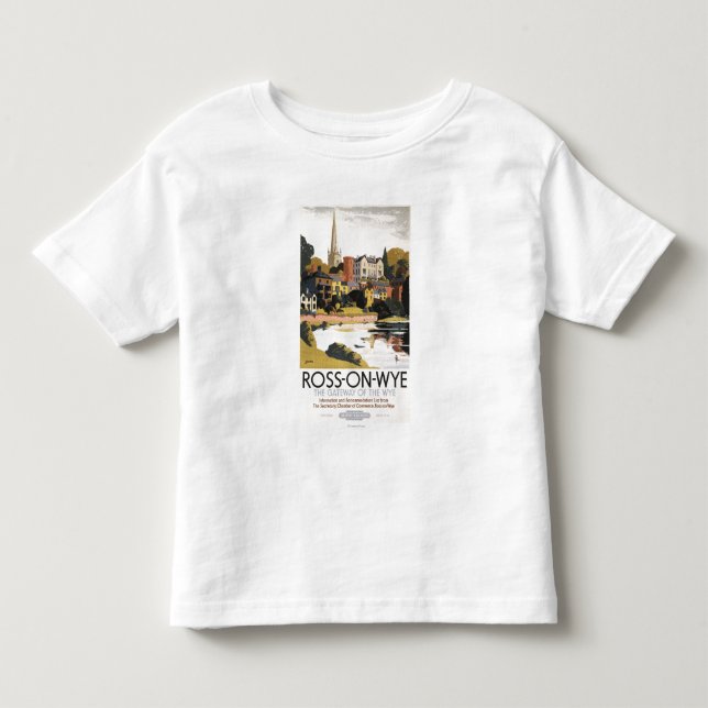 River Scene of Town British Railways Poster Toddler T-shirt (Front)