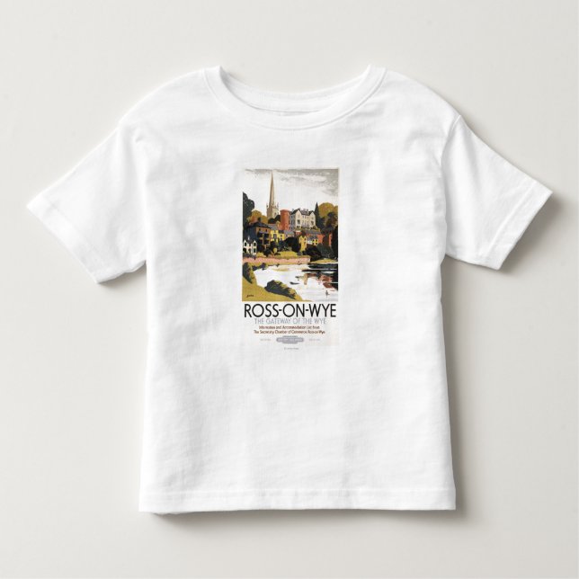 River Scene of Town British Railways Poster Toddler T-shirt (Front)
