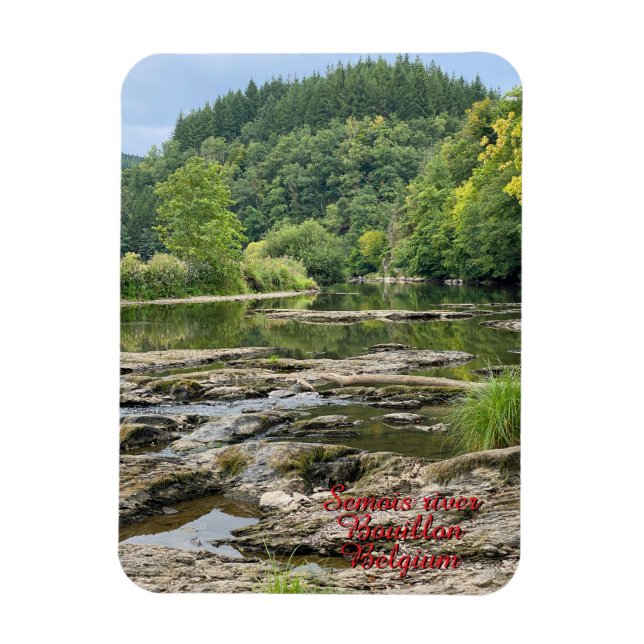 River Semois landscape in Bouillon, Belgium Magnet (Vertical)