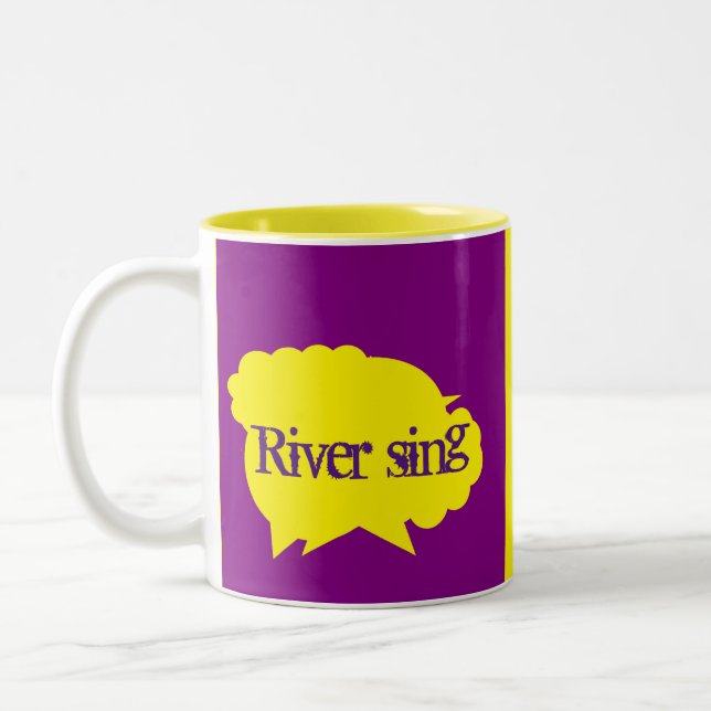 River sing to my soul purple with lemon splash Two-Tone coffee mug (Left)