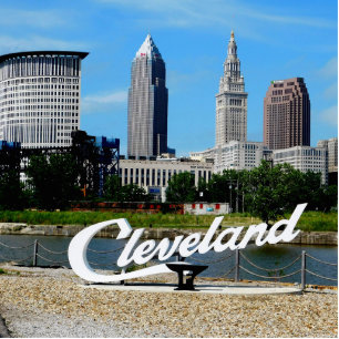 River Skyline Cleveland  Cutout