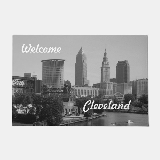River Skyline Cleveland Doormat (Front)
