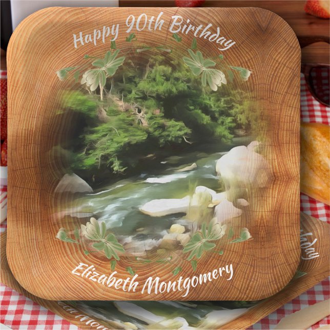 River South Birthday 0365 Square Paper Plates (Creator Uploaded)