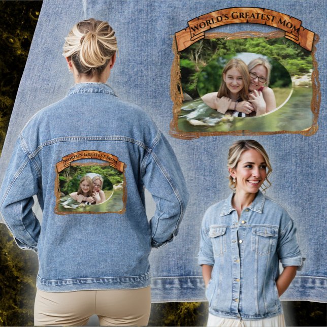 River South World's Greatest Mom 0365 Denim Jacket (Creator Uploaded)