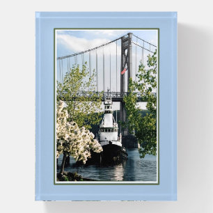 River Spring Scene  Paperweight