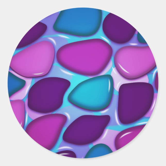 River Stones Classic Round Sticker (Front)