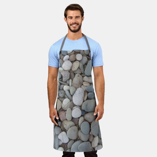 River Stones Fall Autumn Patterns Apron (Worn)