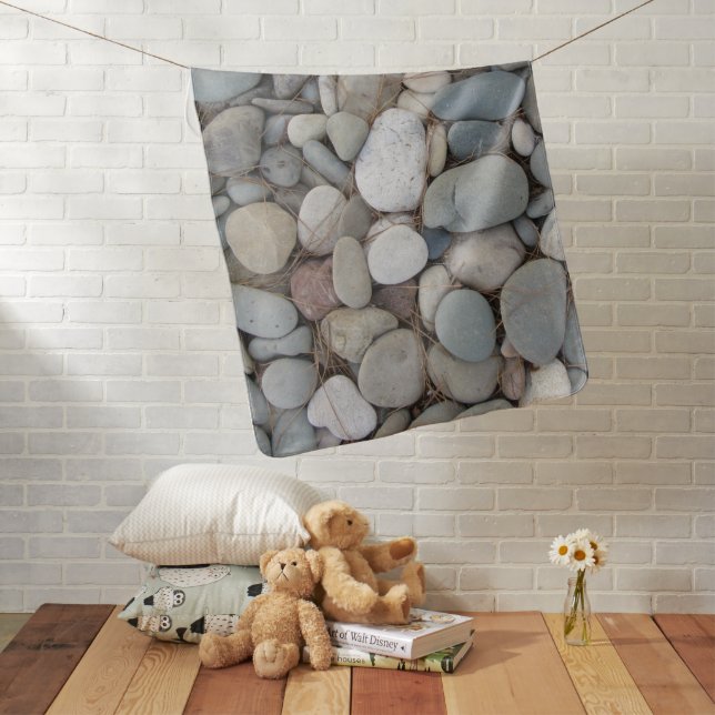 River Stones Fall Autumn Patterns Baby Blanket (In Situ)