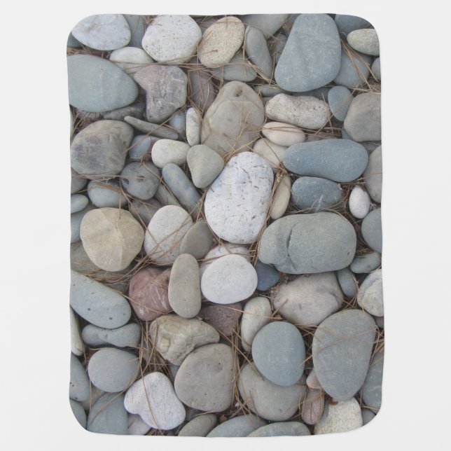 River Stones Fall Autumn Patterns Baby Blanket (Front)