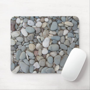 River Stones Fall Autumn Patterns Mouse Pad