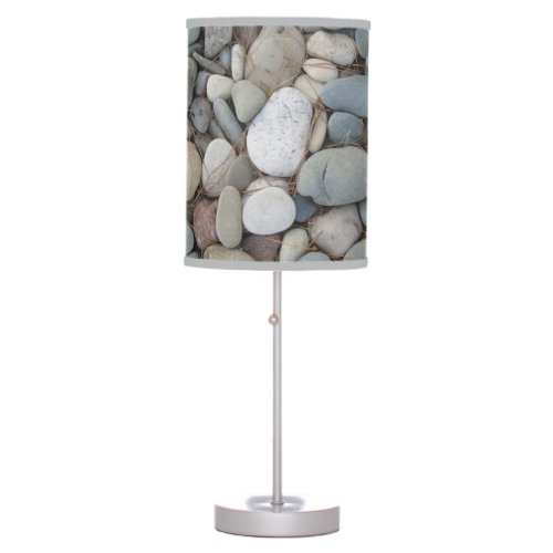 River Stones Fall Autumn Patterns Table Lamp