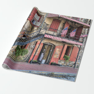 River Street, Savannah Georgia Travel Photography Wrapping Paper