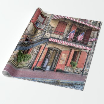 River Street  Savannah Georgia Travel Photography Wrapping Paper by NancyTrippPhotoGifts at Zazzle