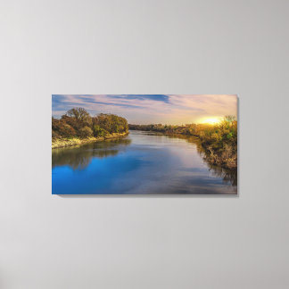 River Sunrise Canvas Print