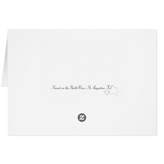 river sunset cards (Back Horizontal)