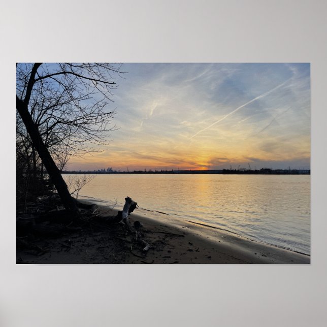 River Sunset Photo Poster (Front)