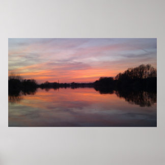 River Sunset Poster