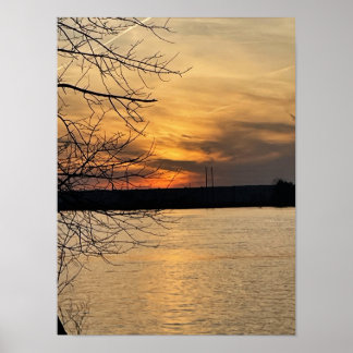 River Sunset Poster