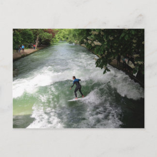 River Surfing in Germany Postcard