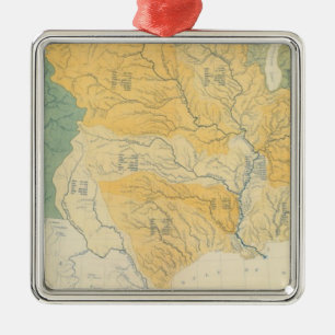 River Systems in the US Metal Ornament