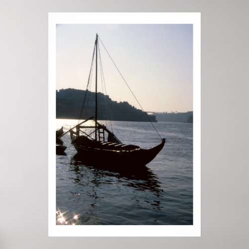 River Tagus Fishing boat Lisbon Portugal Poster