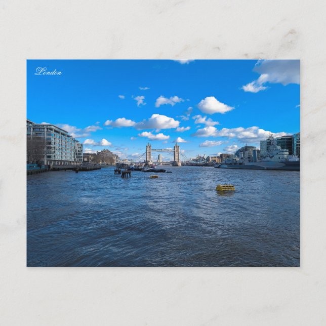 River Thames and Tower Bridge Postcard (Front)