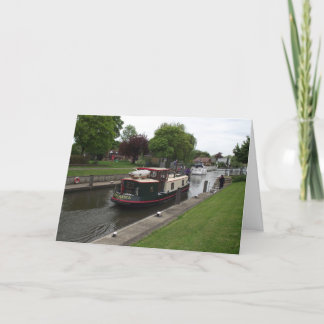 River Thames at Chertsey Lock Greeting Card