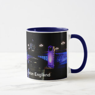 River Thames at Night, London England Mug