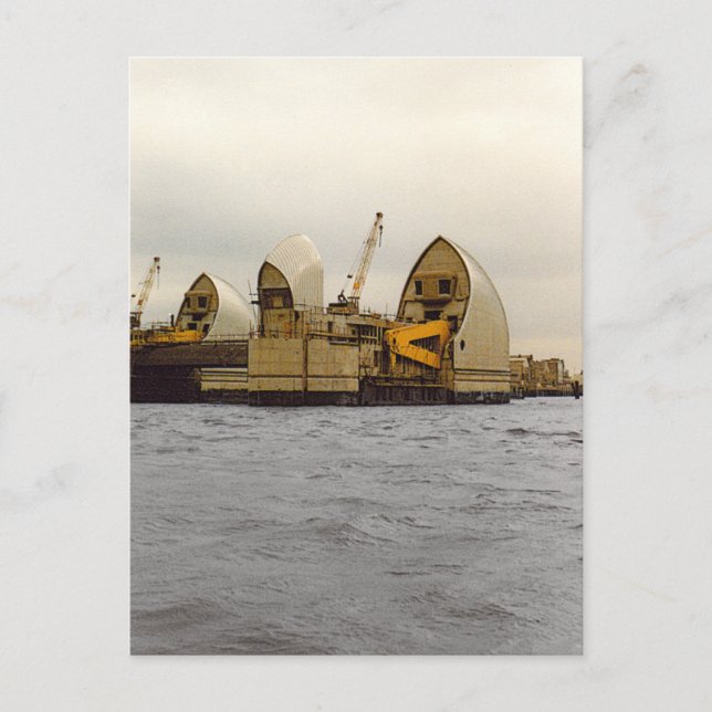River Thames Barrier London Construction Postcard (Front)
