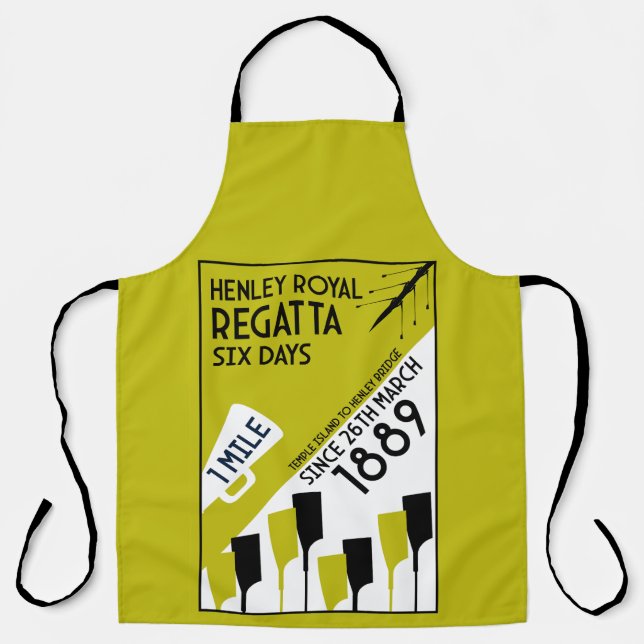 River Thames Regatta - Vintage Retro Style Rowing  Apron (Front)