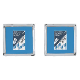 River Thames Regatta - Vintage Retro Style Rowing Cufflinks