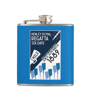 River Thames Regatta - Vintage Retro Style Rowing Flask