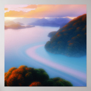 River Through the Hills Poster