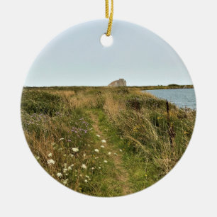 River Trail at Cape Blanco, Oregon Coast Ceramic Ornament