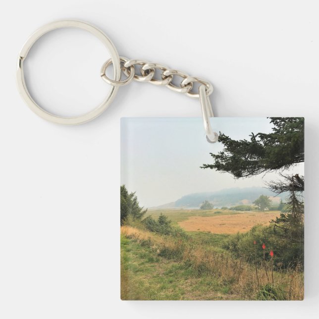 River Trail at Cape Blanco, Oregon Coast Keychain (Front)