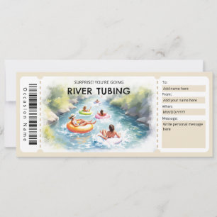 River Tubing Gift Certificate Invitation